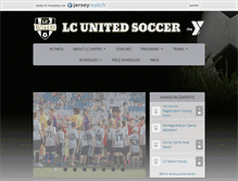 Tablet Screenshot of lcunitedsoccer.com